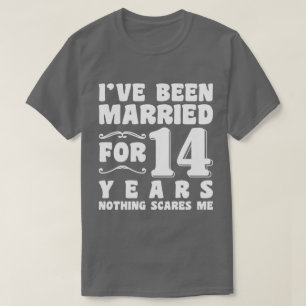 Jag har varit gift i 14 år bröllopsjubileum t shirt