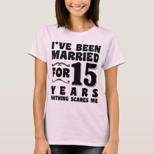 Jag Har Varit Gift I 15 År Bröllopsfest Roligt T Shirt