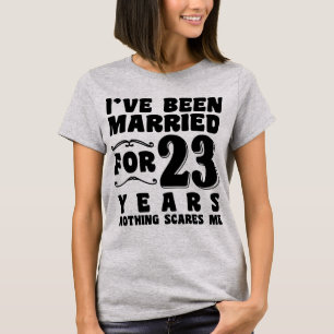 Jag Har Varit Gift I 23 År Bröllopsfest Roligt T Shirt