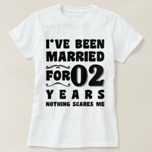 Jag Har Varit Gift I 2 År Bröllopsfest Roligt T Shirt