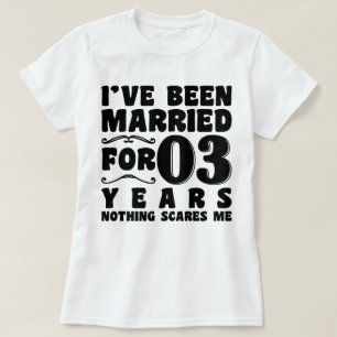 Jag Har Varit Gift I 3 År Bröllopsfest Roligt T Shirt