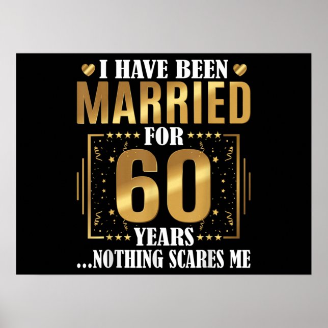 Jag har varit gift i 60 år 60 Bröllop Poster (Framsidan)