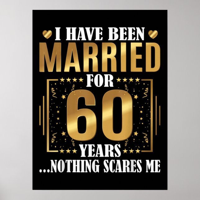Jag har varit gift i 60 år 60 Bröllop Poster (Framsidan)