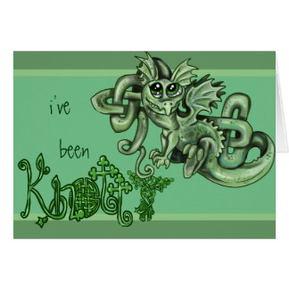 Jag har varit Knotty~ lil Dragon Celtic Knot Card Hälsningskort