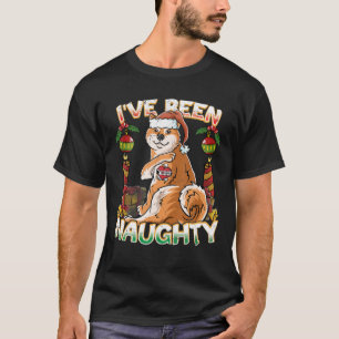 Jag har varit Naughty Shiba Inu Fox Hund med Santa T Shirt
