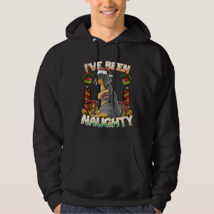 Jag har varit stygg Dachshund Hund med Jultomten H Hoodie