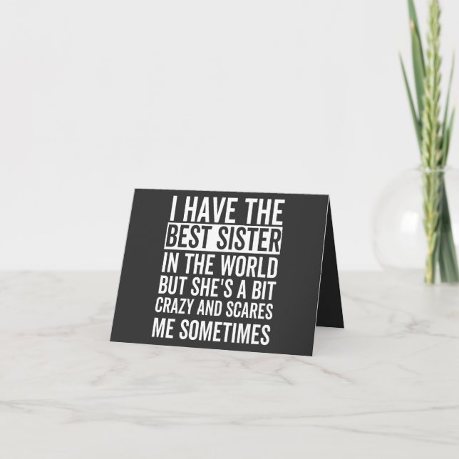 Jag har världens bästa syster kort (Framsida)