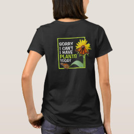Jag har växter i dag blommor och fjärilar. t shirt