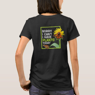 Jag har växter i dag blommor och fjärilar. t shirt