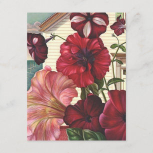 Jag har Vi har flyttat Announcement Petunia Flower Meddelande