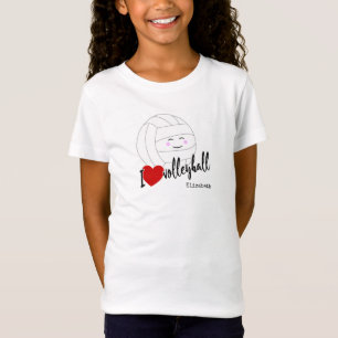 Jag har volleyball lycklig kawaii-flickors volleyb t shirt