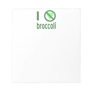 Jag Hatade Broccoli Grön Text Anteckningsblock