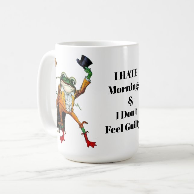 Jag Hatade Morgnar Groda Kaffemugg (Framsida vänster)