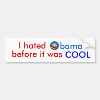 Jag hatade Obama, för det var den kalla bildekalet Bildekal