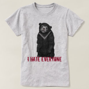 Jag hatar alla - bekännelse björn t shirt