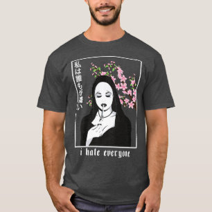 Jag hatar alla estetiska nun Soft Grunge Goth T Shirt