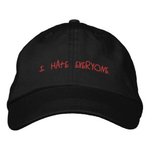 Jag hatar alla hatten broderad keps