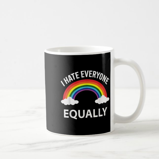 Jag hatar alla lika Lgbtq Pride Month Flagga Rai Kaffemugg (Höger)