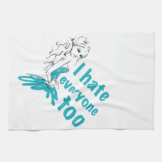 Jag hatar alla också kökshandduk (Horisontell)