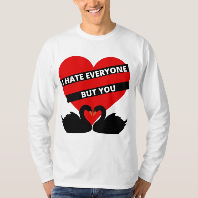 Jag hatar alla utom du Black T Shirt (Framsida)