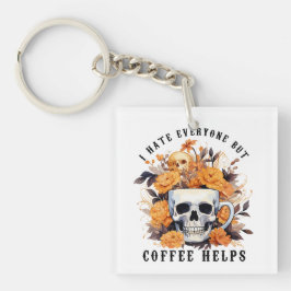 Jag hatar alla utom kaffe Hjälp Skeleton Halloween