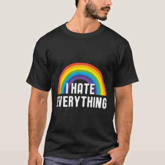 Jag hatar allt Ironic Rainbow Funny som säger Phra T Shirt