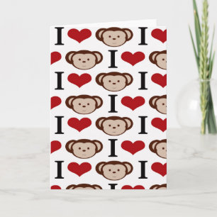 Jag hatar apor i Valentineser i Kärlek Helgkort