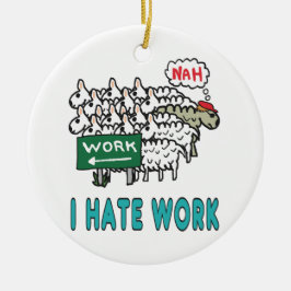 Jag hatar arbete julgransprydnad keramik