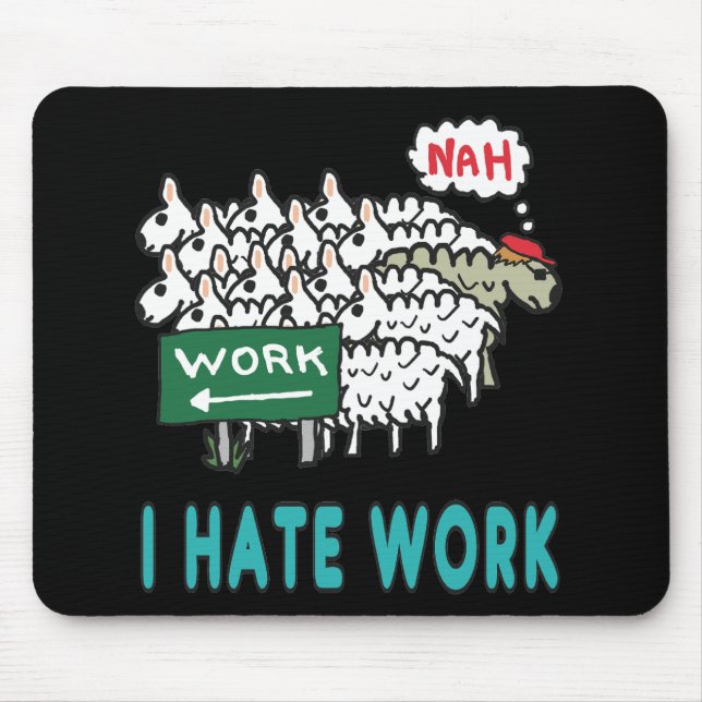 Jag hatar arbete musmatta (Framsidan)