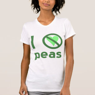 Jag hatar ärter Grön text T Shirt