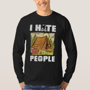 Jag hatar att folk Rv Van Camping säger Lycklig Ca T Shirt