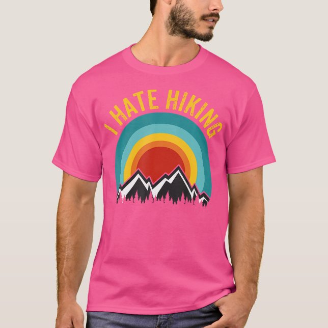 Jag hatar att gömma utomhusbergen Camping Hike Kay T Shirt (Framsida)