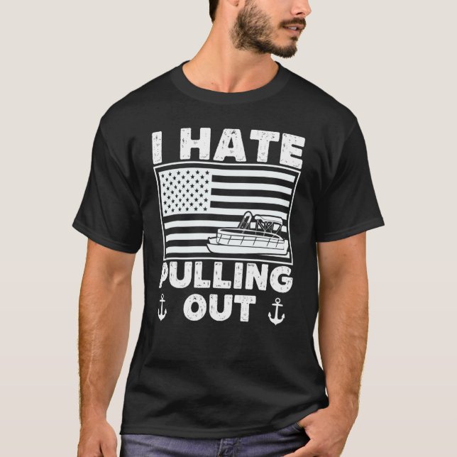 Jag hatar att slå ut båtkapten. t shirt (Framsida)