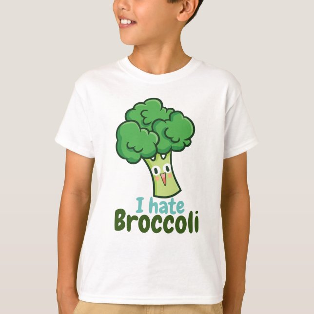 Jag hatar Broccoli Boy's Shirt T Shirt (Framsida)