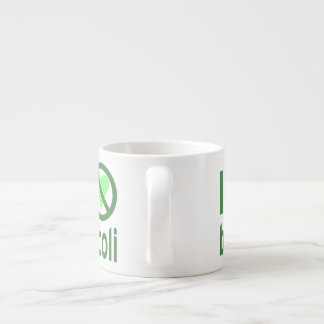 Jag hatar broccoli grön text espressomugg