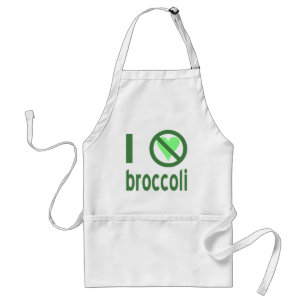 Jag hatar broccoli grön text förkläde