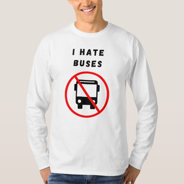 Jag hatar buss t shirt (Framsida)