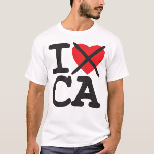 Jag hatar CA - Kalifornien Tee Shirt