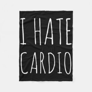 Jag hatar Cardio Endurance Sports Fitness Bodybuil Fleecefilt