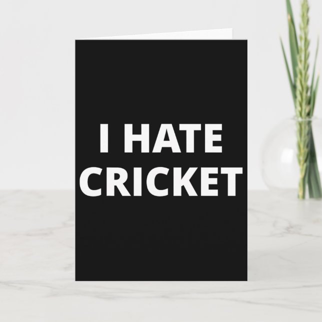 Jag hatar cricket  kort (Framsida)