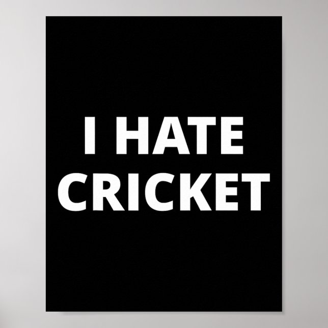 Jag hatar cricket  poster (Framsidan)