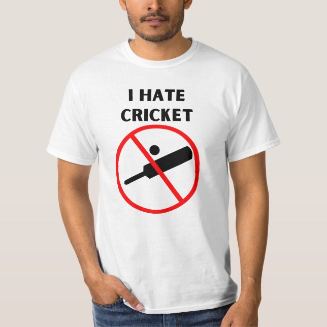 Jag hatar cricket t shirt (Framsida)