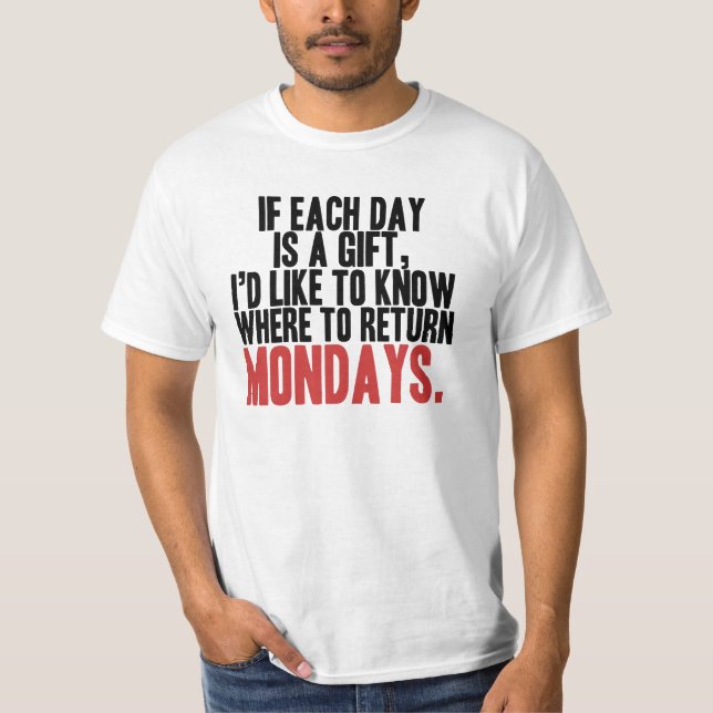 Jag hatar den Måndagar T-tröja T-shirt (Framsida)