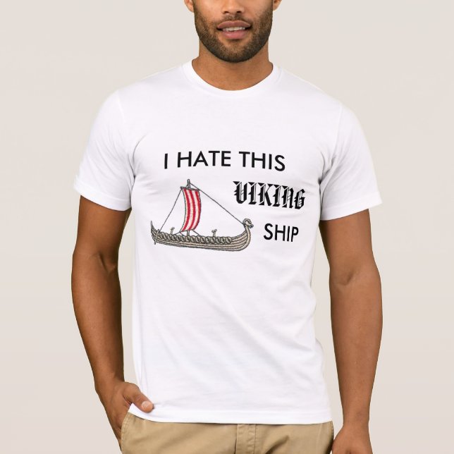 Jag hatar denna viking frakt tee (Framsida)
