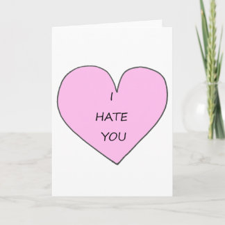 Jag hatar dig det Anti valentineskortet för hjärta Helgkort