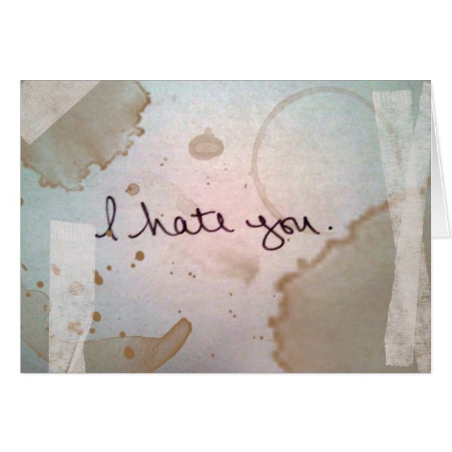 jag hatar dig hälsningskort (Framsidan Horizontal)