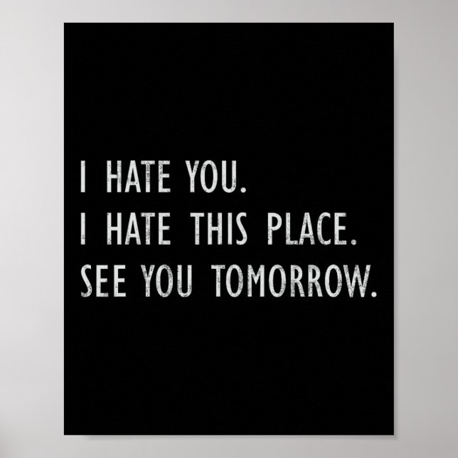 Jag hatar dig här i Ställe. Vi ses i morgon. Poster (Framsidan)