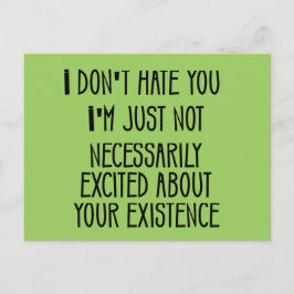Jag hatar dig inte vykort