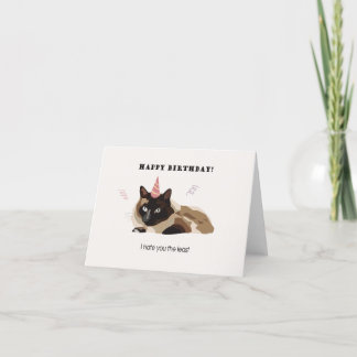 Jag hatar dig minst roligt födelsedagskort tack kort