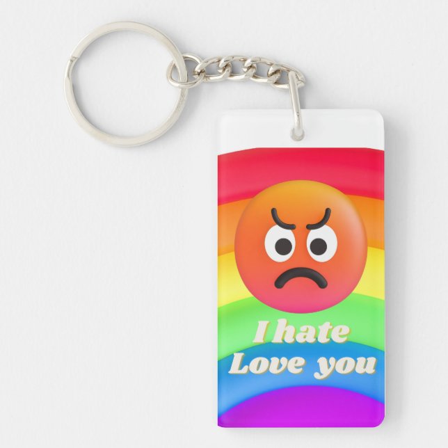 Jag hatar dig när du är i kärlek nyckelring (Framsidan)